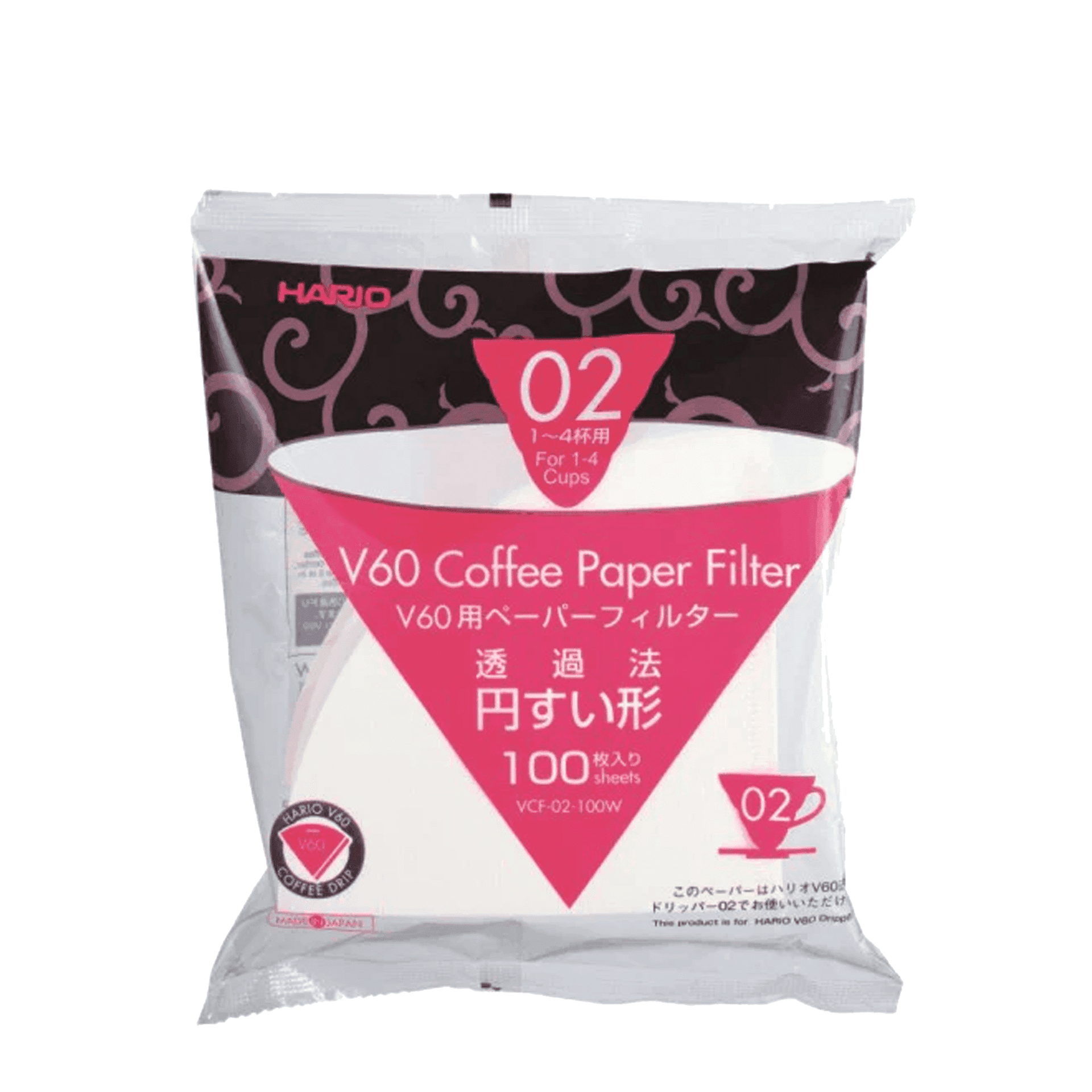 Hario Filterpapier V60 Gr. 02, 100 Stück - VCF-02-100W-H