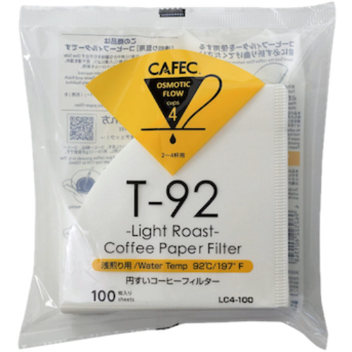 CAFEC Filterpapier Light Roast Coffee Cup 4, 100 Stück - Made in Japan