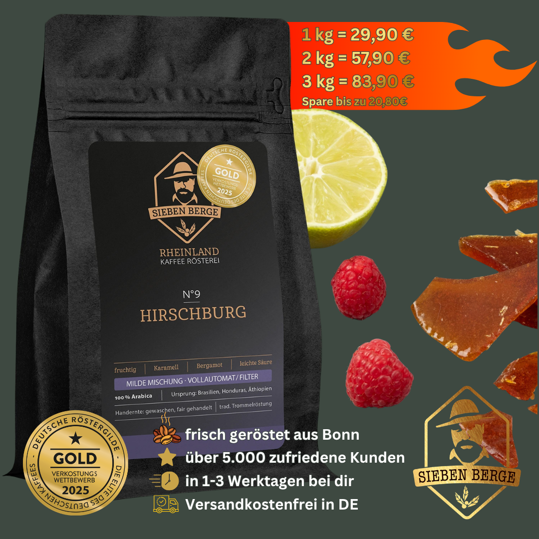 N°9 Hirschburg – fruchtig & karamelliger Charakter für Vollautomat & Filterkaffee