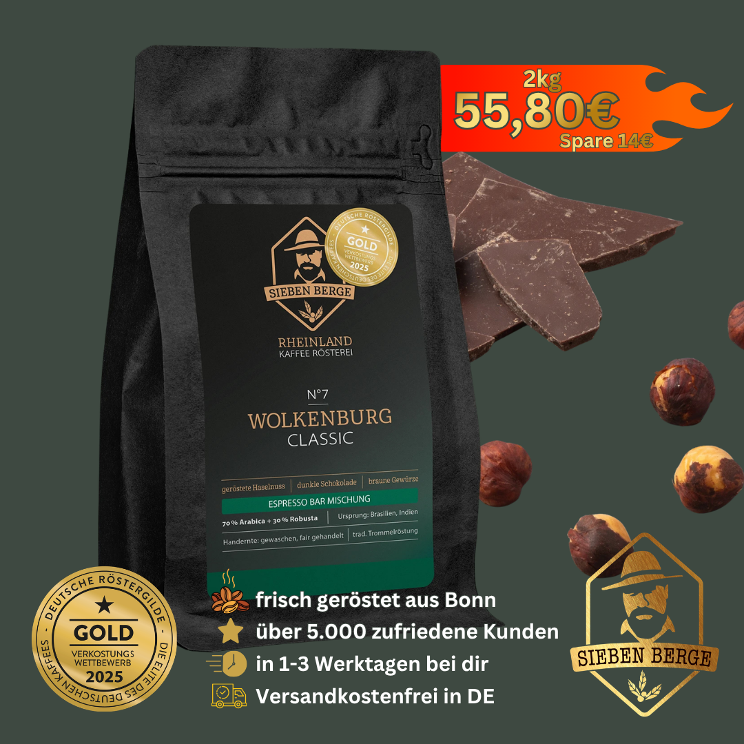 N°7 Wolkenburg Classic – Zeitlose Eleganz – Espresso Bar Mischung