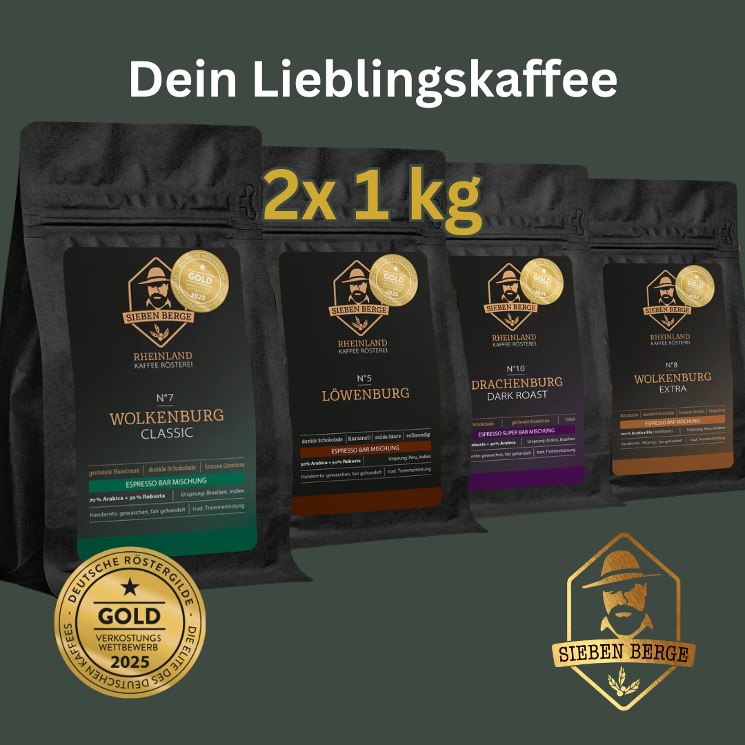 Dein Lieblingskaffee 2x 1kg (ganze Bohnen)