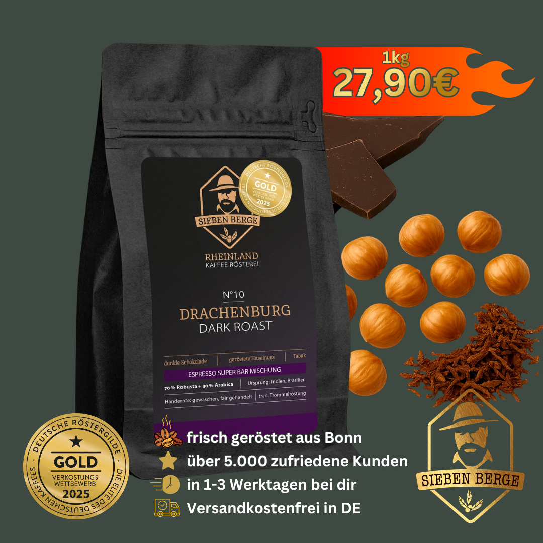 N°10 Drachenburg - Kraftvoll im Geschmack - Espresso Super Bar Mischung