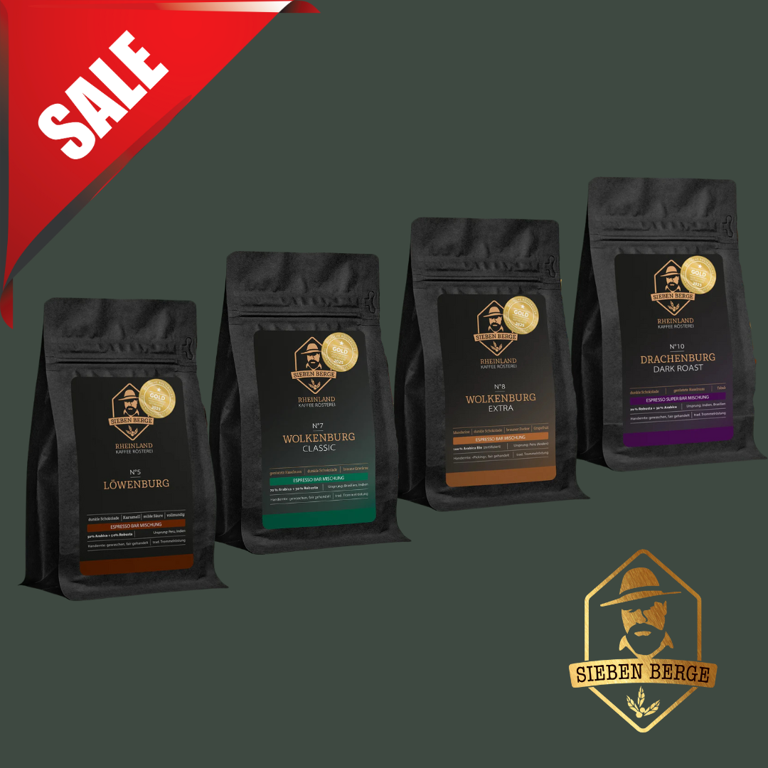 4er Espresso-Paket | 4x 1kg von N°5 + N°7 + N°8 + N°10