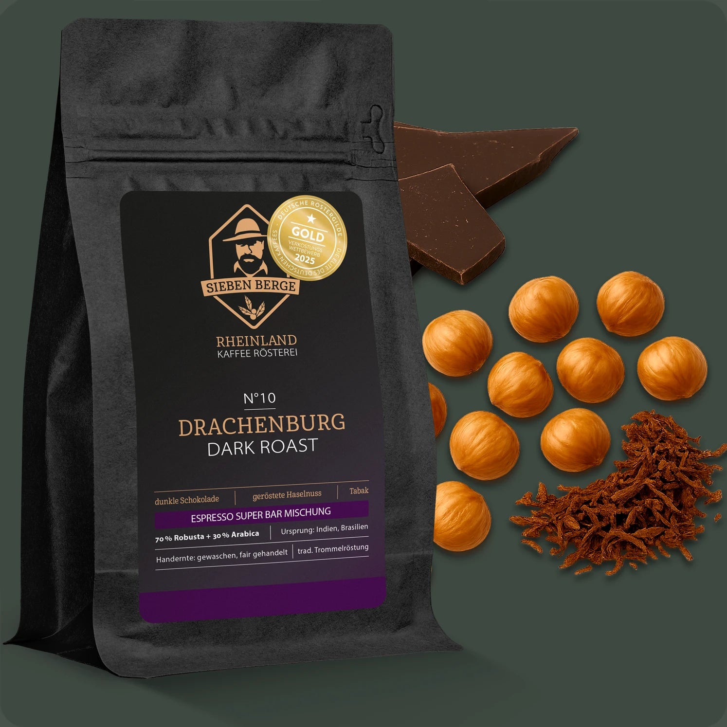 N°10 Drachenburg – Kraftvoll im Geschmack – Espresso Super Bar Mischung